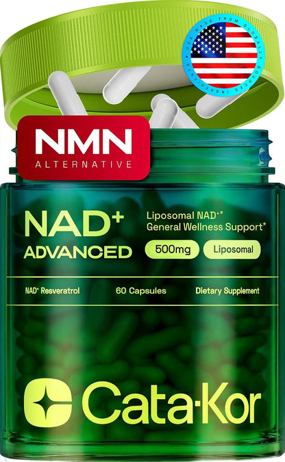 Liposomal NAD+ Supplement with Resveratrol – NMN Supplement Alternative - Advanced NAD Resveratrol