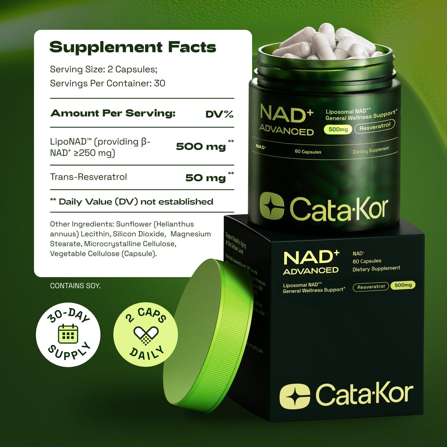 Liposomal NAD+ Supplement with Resveratrol – NMN Supplement Alternative - Advanced NAD Resveratrol