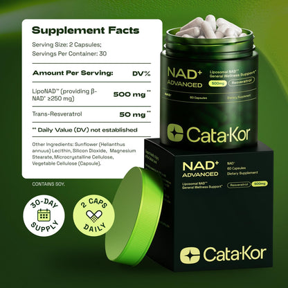 Liposomal NAD+ Supplement with Resveratrol – NMN Supplement Alternative - Advanced NAD Resveratrol